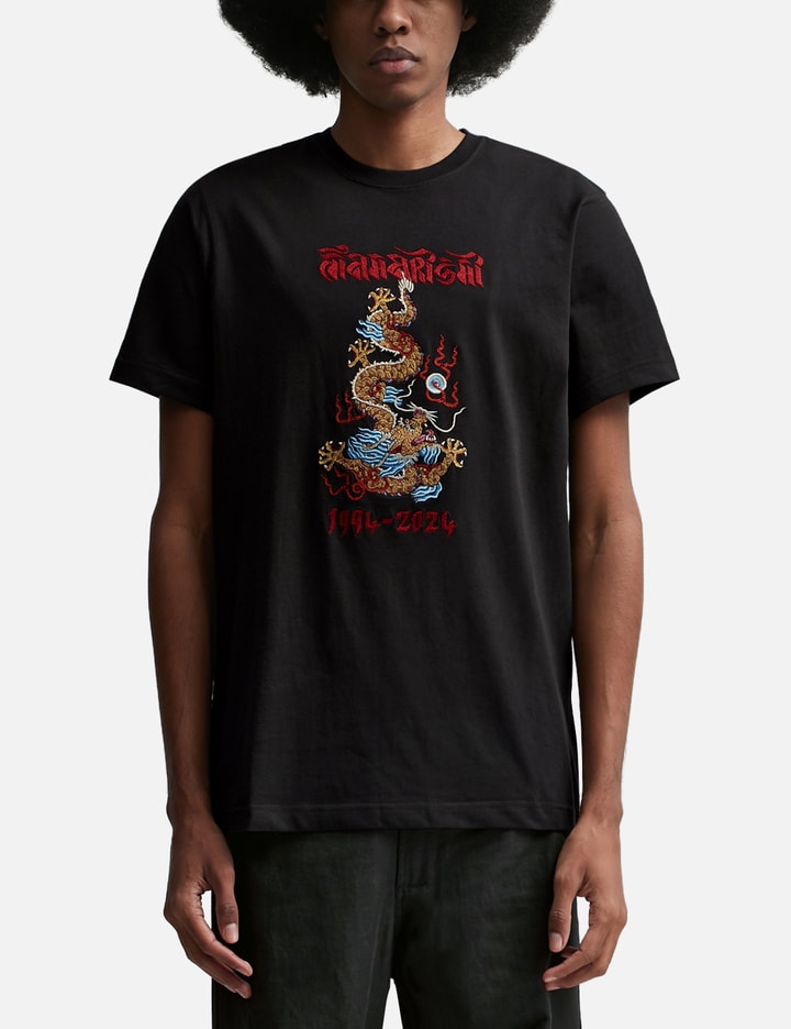 Shop Maharishi Descending Dragon T-shirt In Black