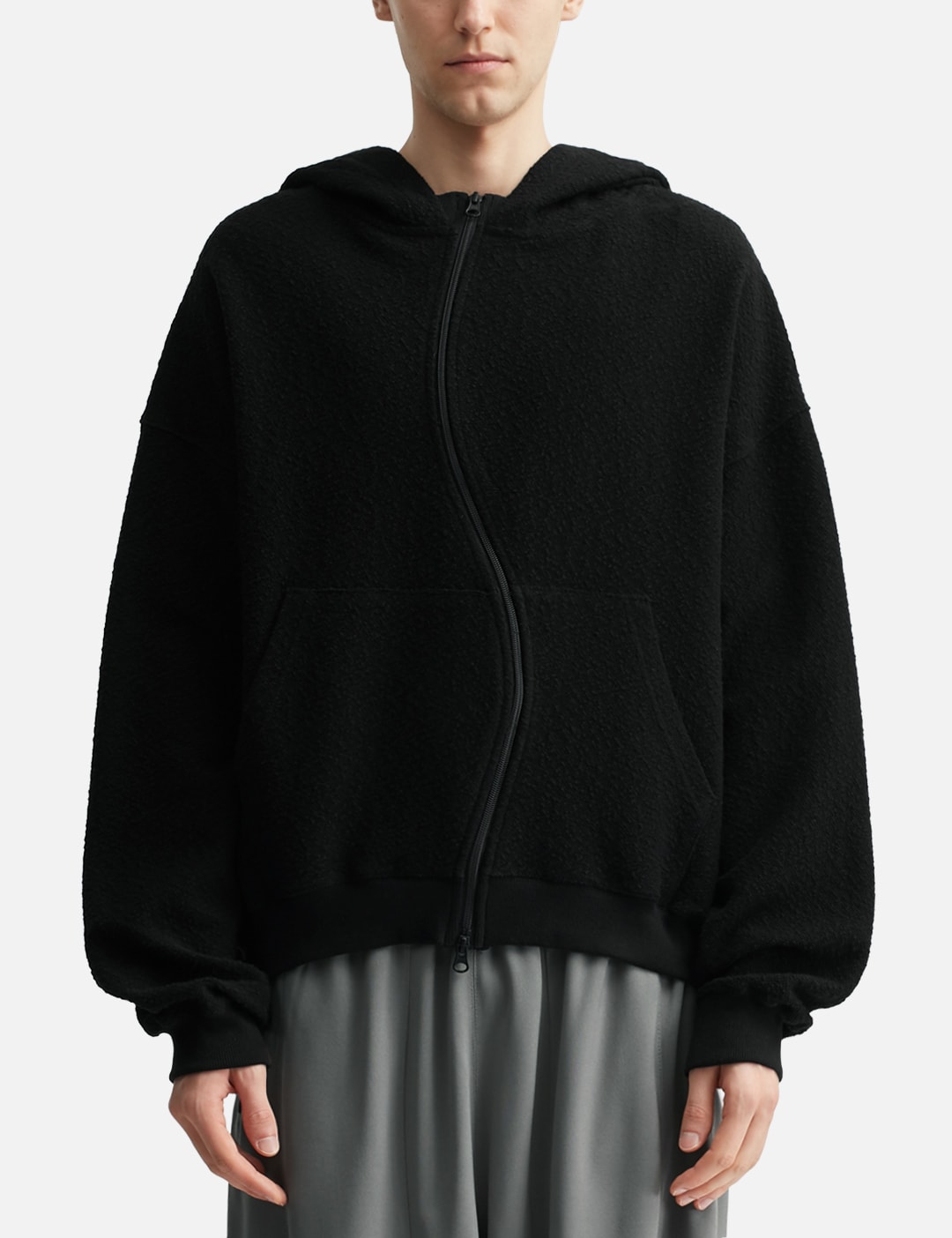Curved Zip-Up Round Hem Hoodie view 18