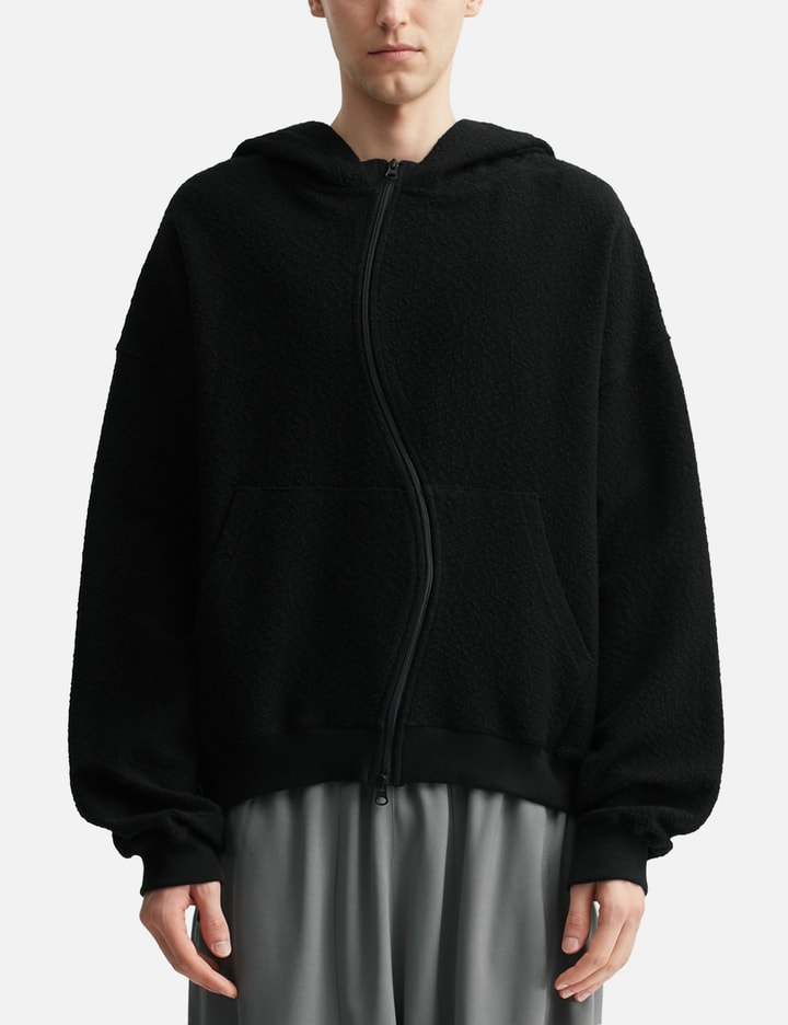 Curved Zip-Up Round Hem Hoodie Placeholder Image
