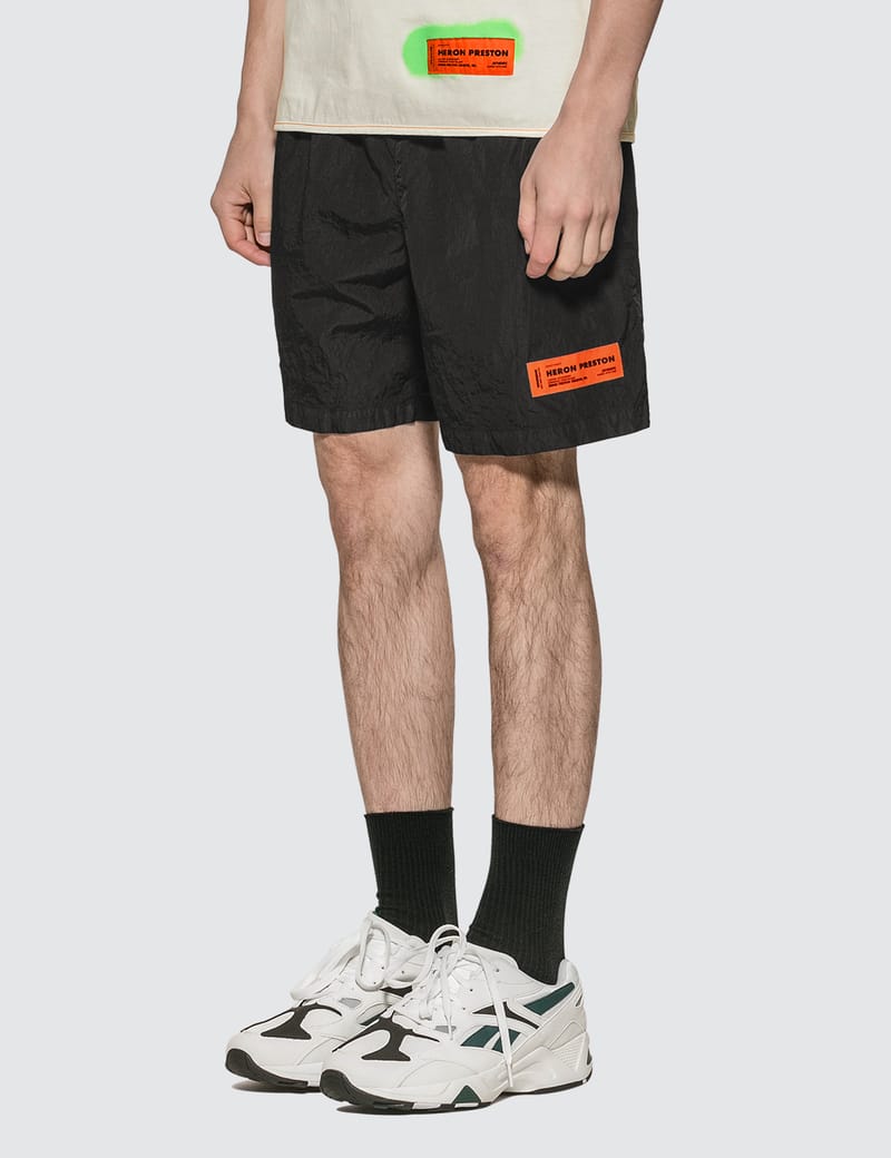 heron preston shorts mens