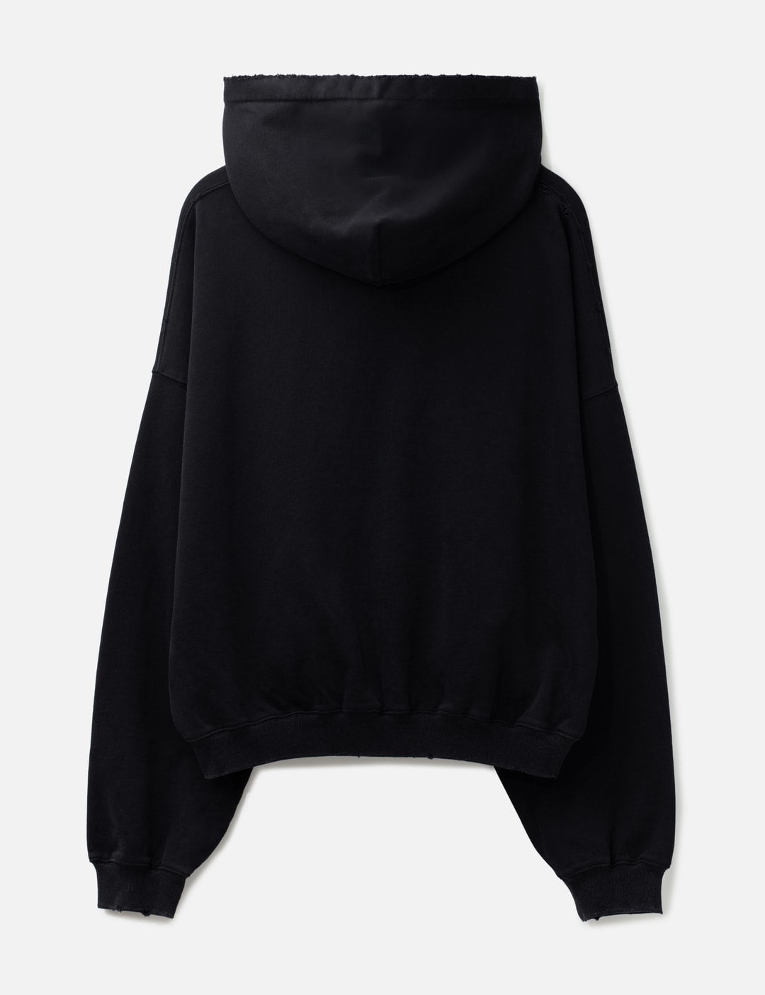 "Soloman" Embroidered Hoodie In Washed Black view 9