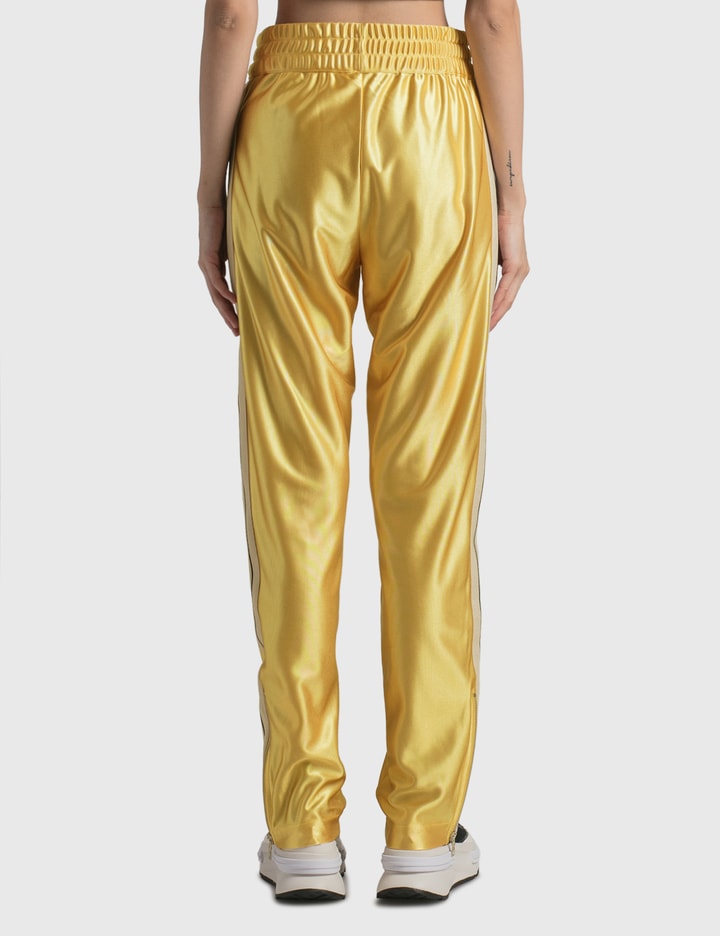 Shop Moncler Genius 8 Moncler Palm Angels Shiny Sweatpants In Gold