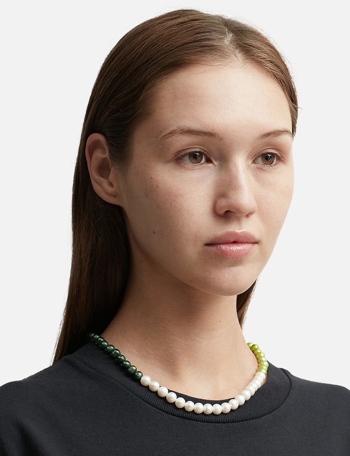 The Chunk Multi Green Freshwater Pearl Necklace in Yellow Gold Placeholder Image