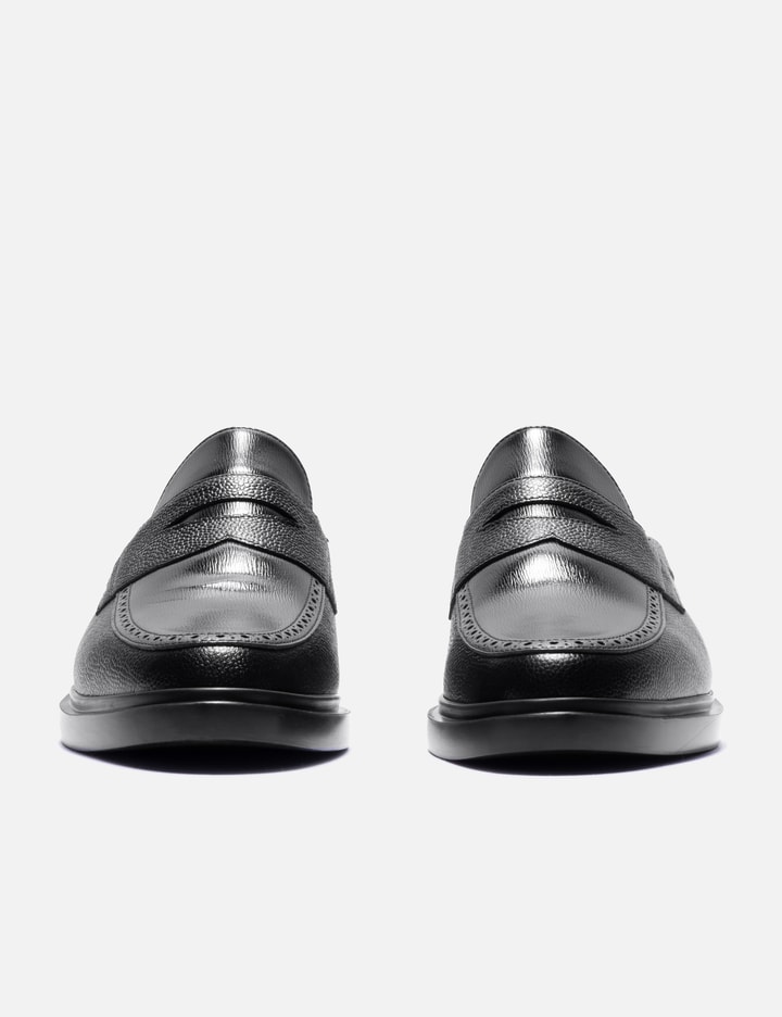 Pebbled Leather Penny Loafer Mules Placeholder Image