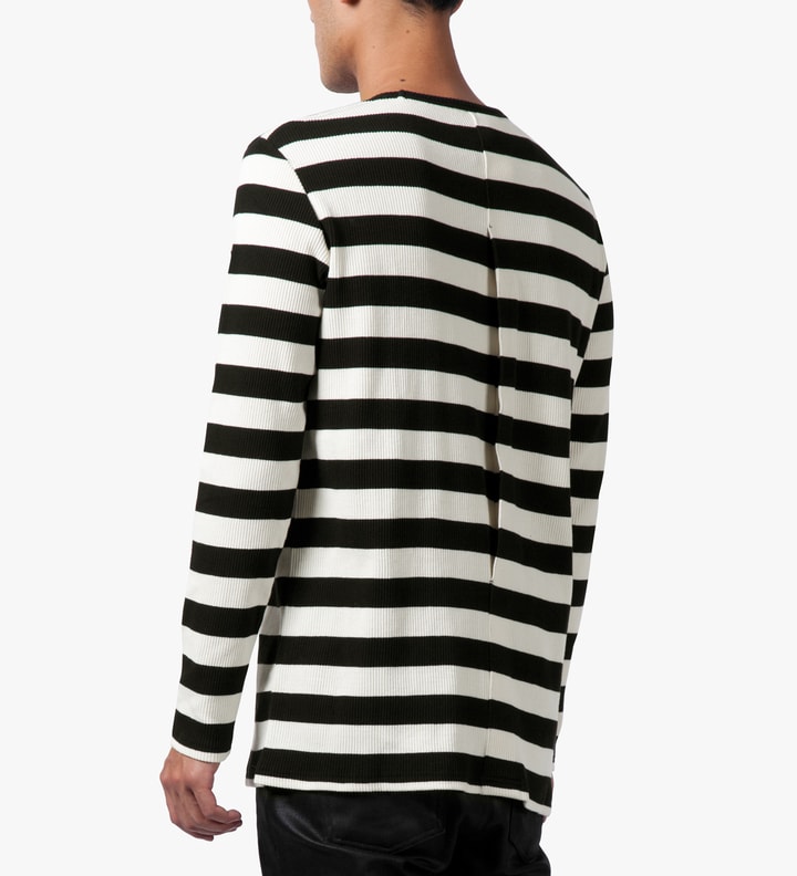 Black Bold Striped Back Split L/S T-Shirt Placeholder Image