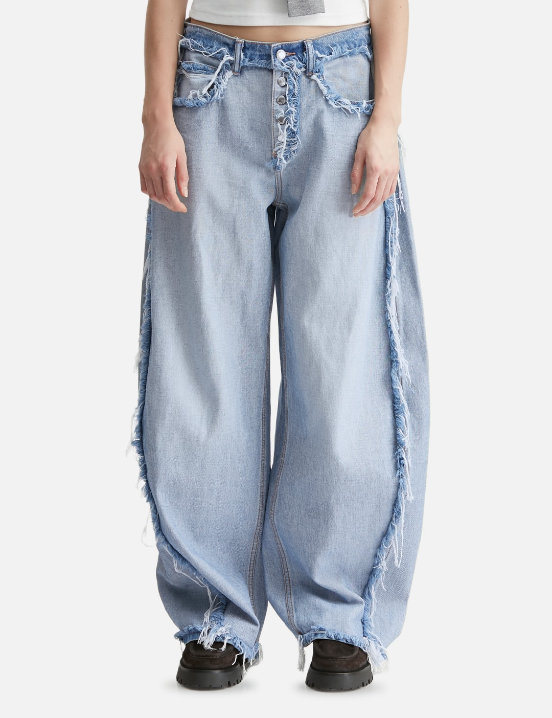 Mid-Rise Inverted Blow Up Jean With Embossed Logo view 18