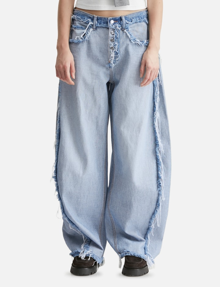 Mid-Rise Inverted Blow Up Jean With Embossed Logo view 3