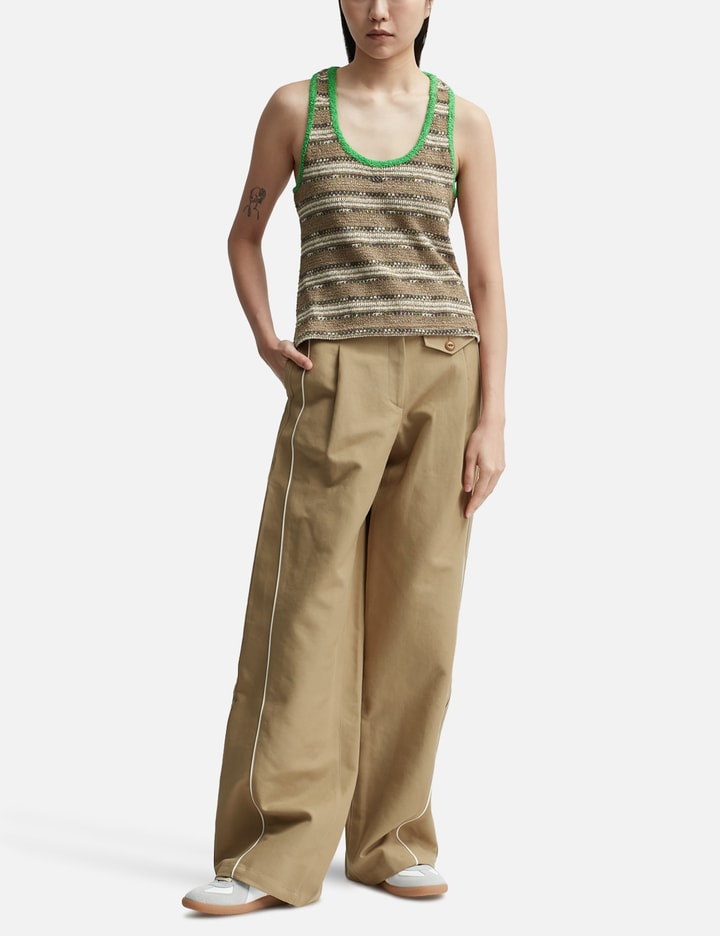 Striped U Neck Tank Top Placeholder Image