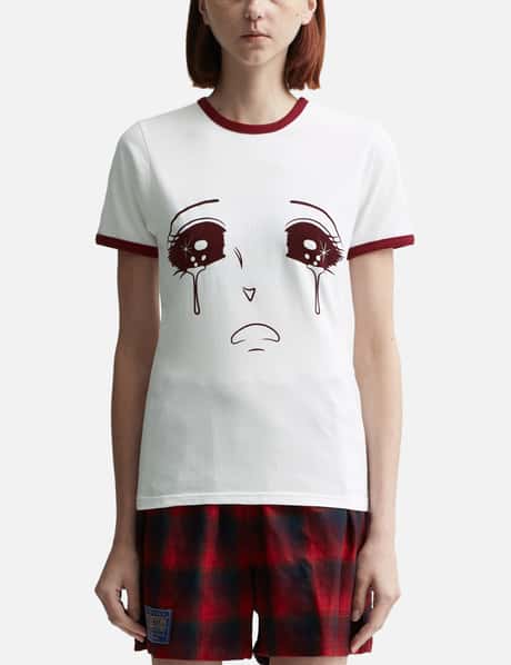 PUSHBUTTON WINE RIB POINT T-SHIRT