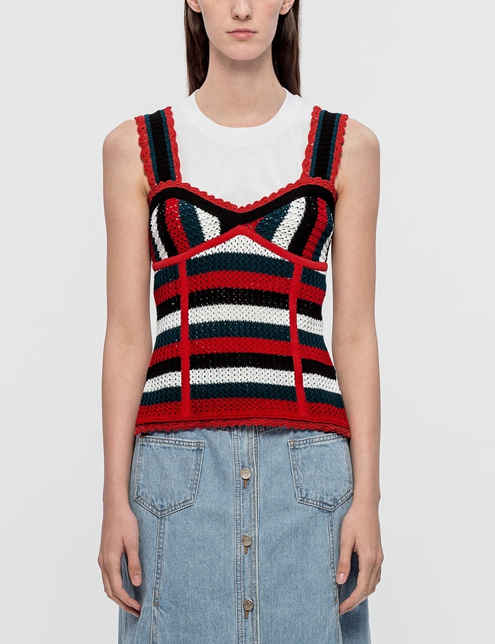 Stripe Bustier Knit Top Placeholder Image