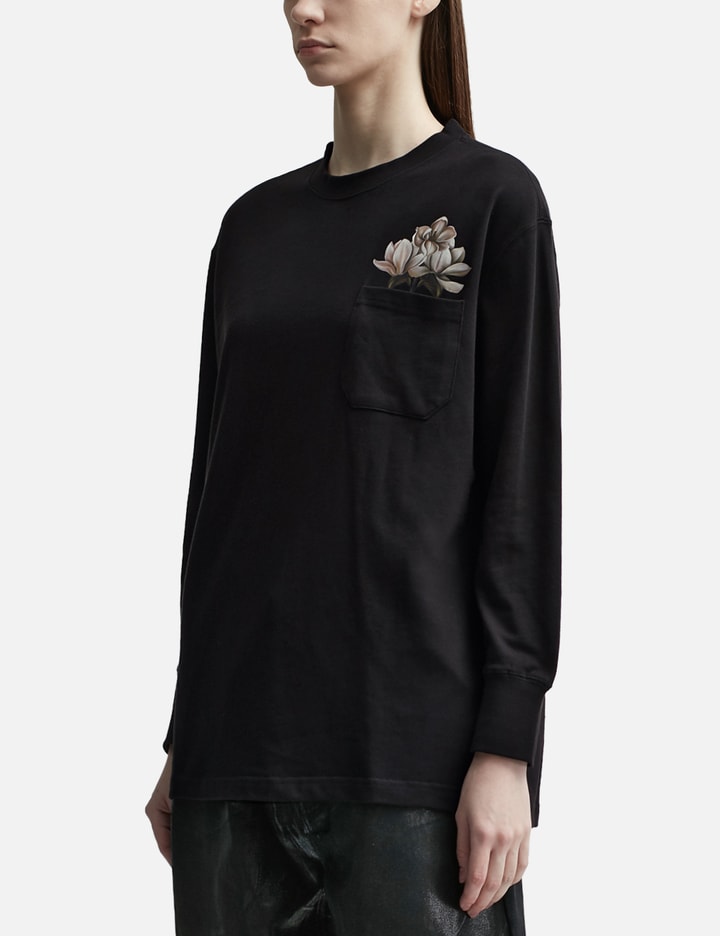 Black Flower Long Sleeve T-shirt Placeholder Image