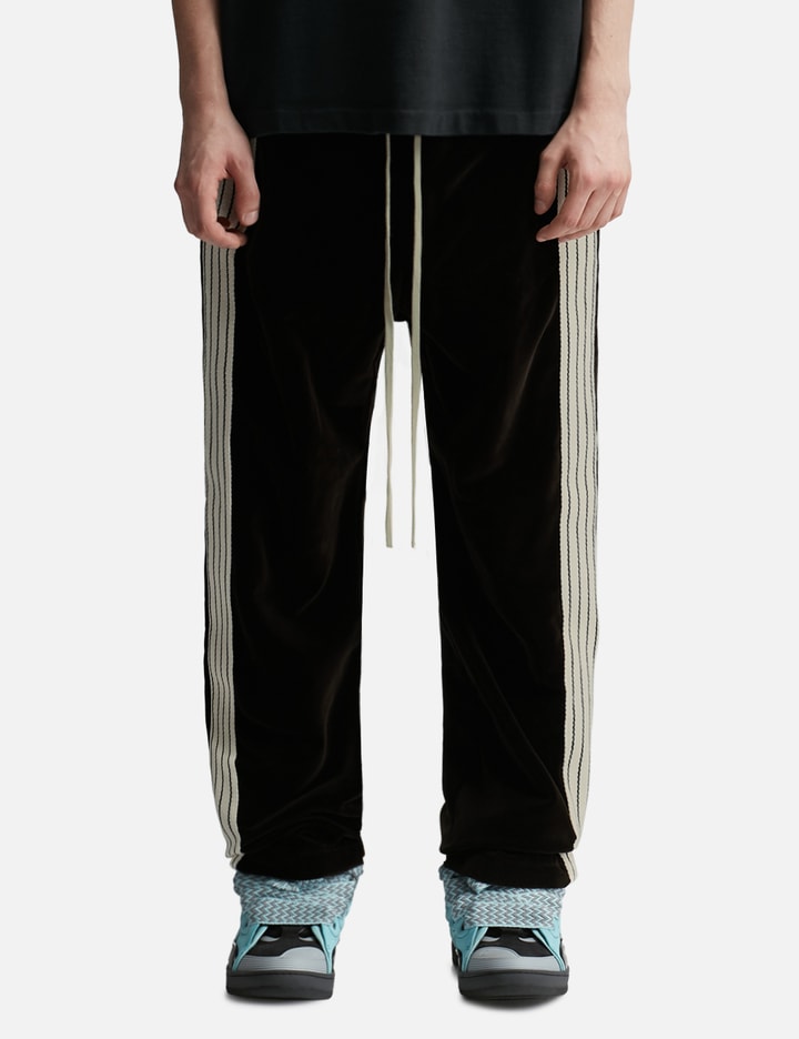 Shop Fear Of God Cotton Velvet Striped Forum Pant In Brown