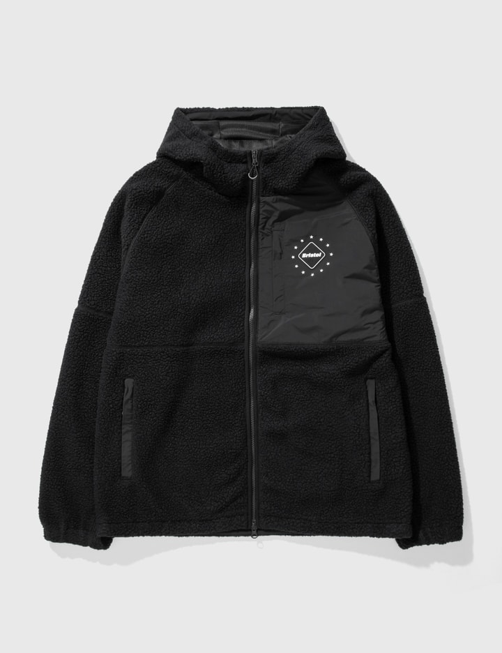 보아 플리스 빅 로고 후드 블루종 Placeholder Image