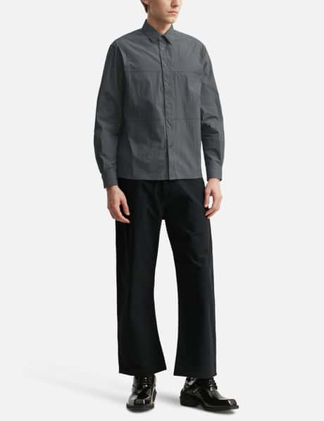 Crinkle Cotton Panel Shirt view 14