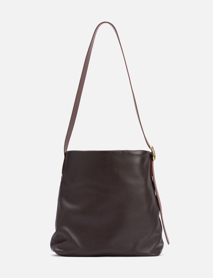 Loewe Womens Dark Chestnut Draped Leather Tote Bag In Brown