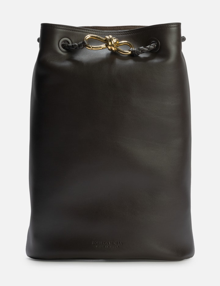 Bottega Veneta Andiamo Backpack in Fondant with brass-finish hardware detail