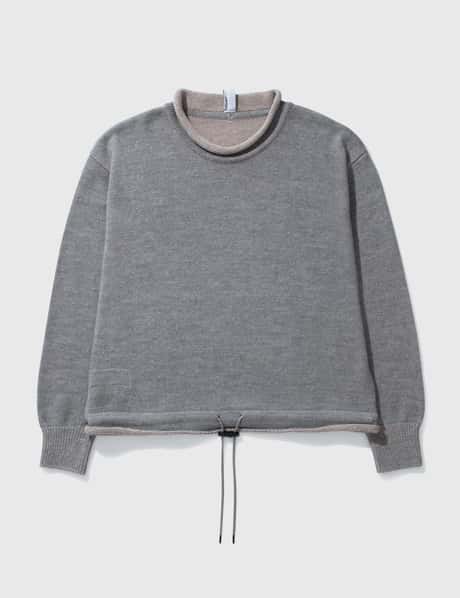 POLIQUANT THE DOUBLE-FACE KNIT PULLOVER