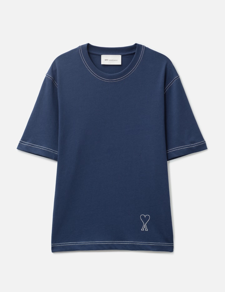 Ami Cotton Topstitching Ami De Coeur T-Shirt