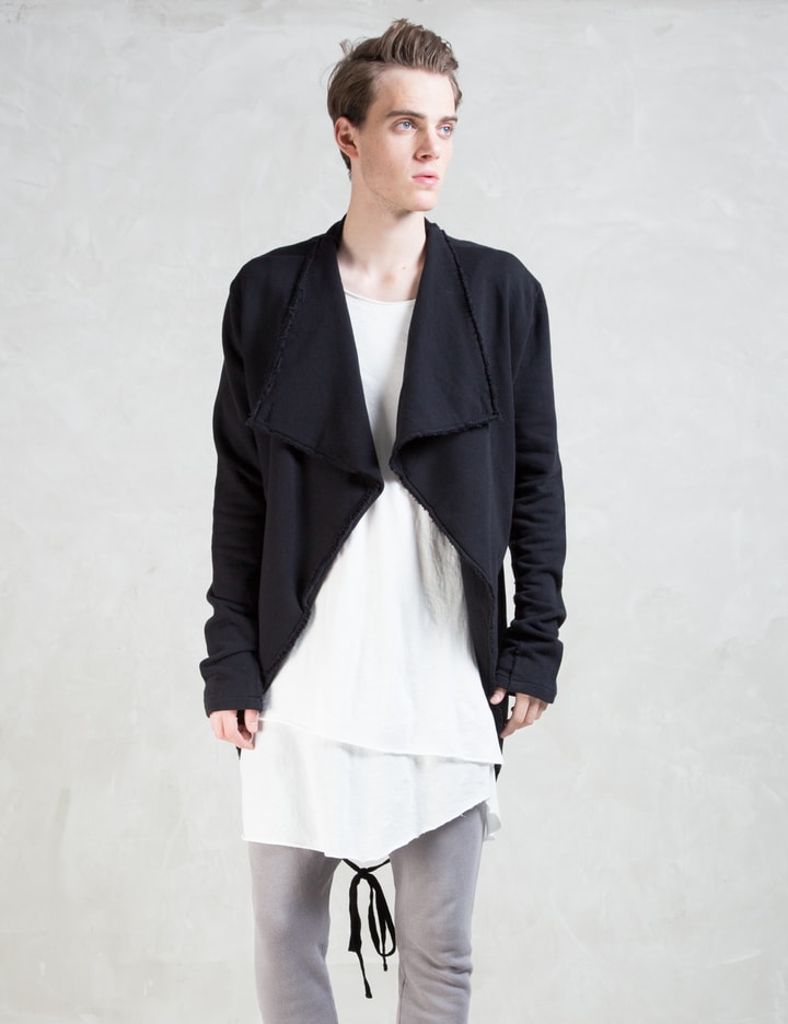 Longer Jersey Jacket With Button And Pockets Placeholder Image