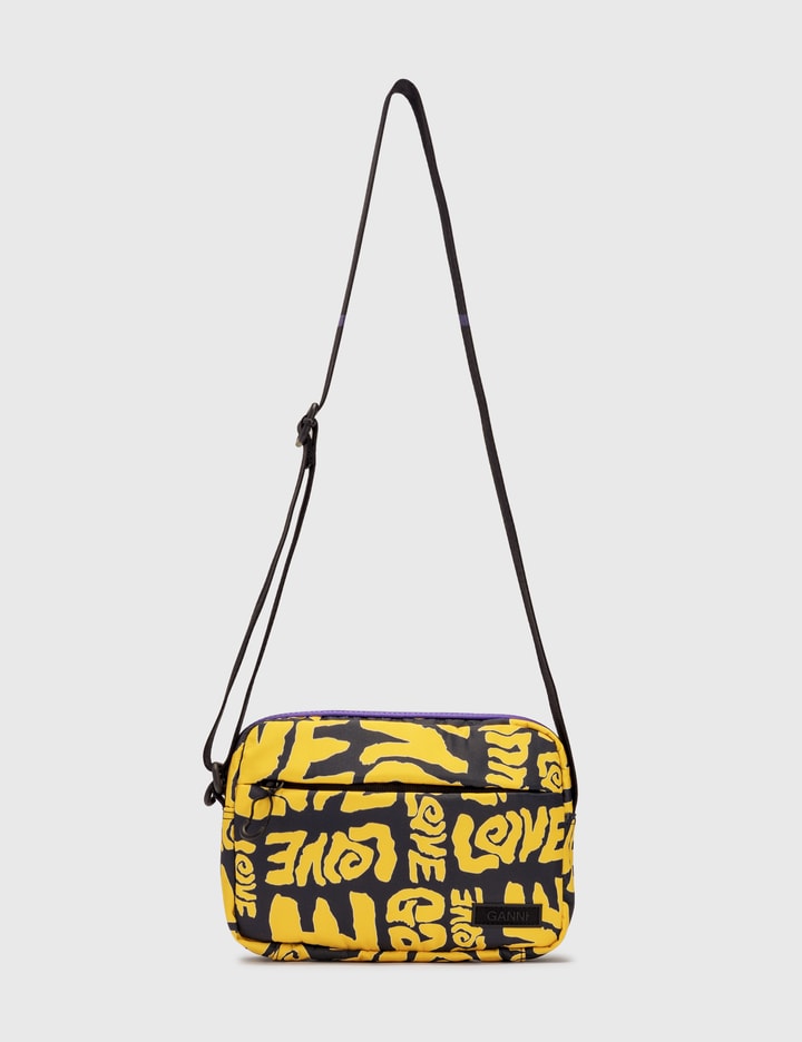 Recycled Tech Fabric Love Printed Crossbody Bag Placeholder Image