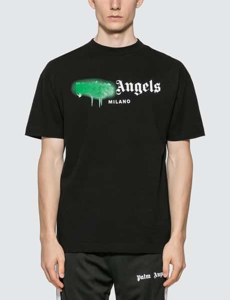 MILANO SPRAYED T-SHIRT in black - Palm Angels® Official