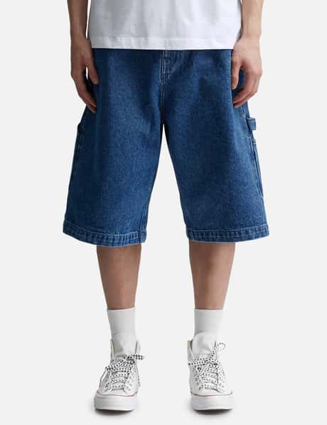 Sky High Farm Workwear - ペレニアル ロゴ デニム ショート パンツ 