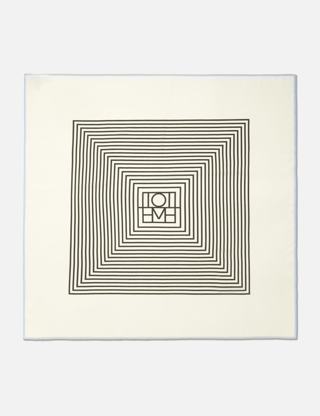 Centered Monogram Silk Scarf view 4