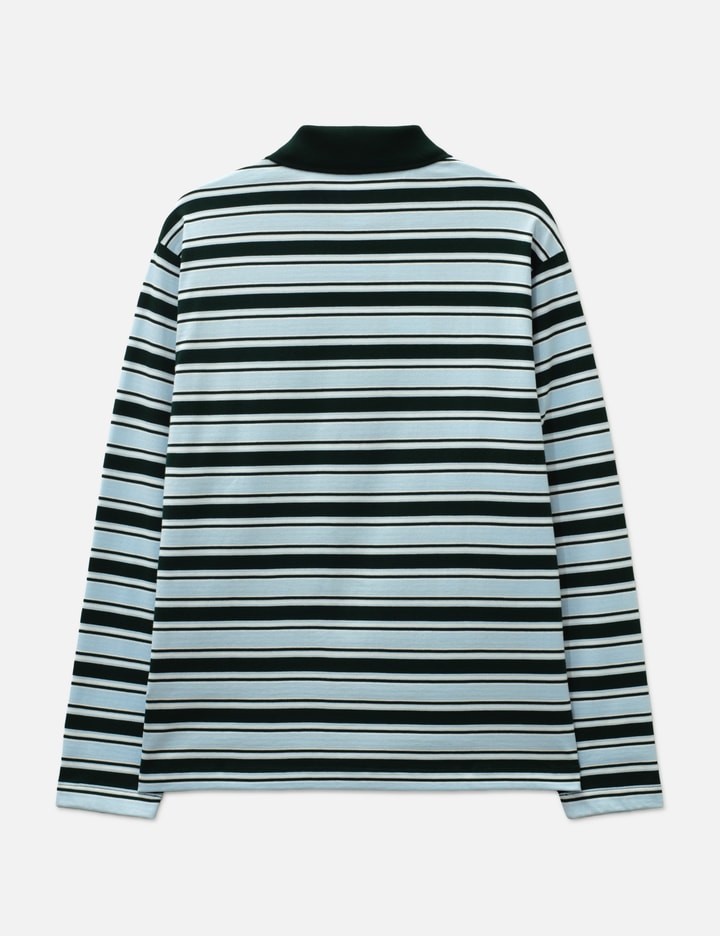 Lacoste Oversized Striped Long Sleeved Polo Shirt