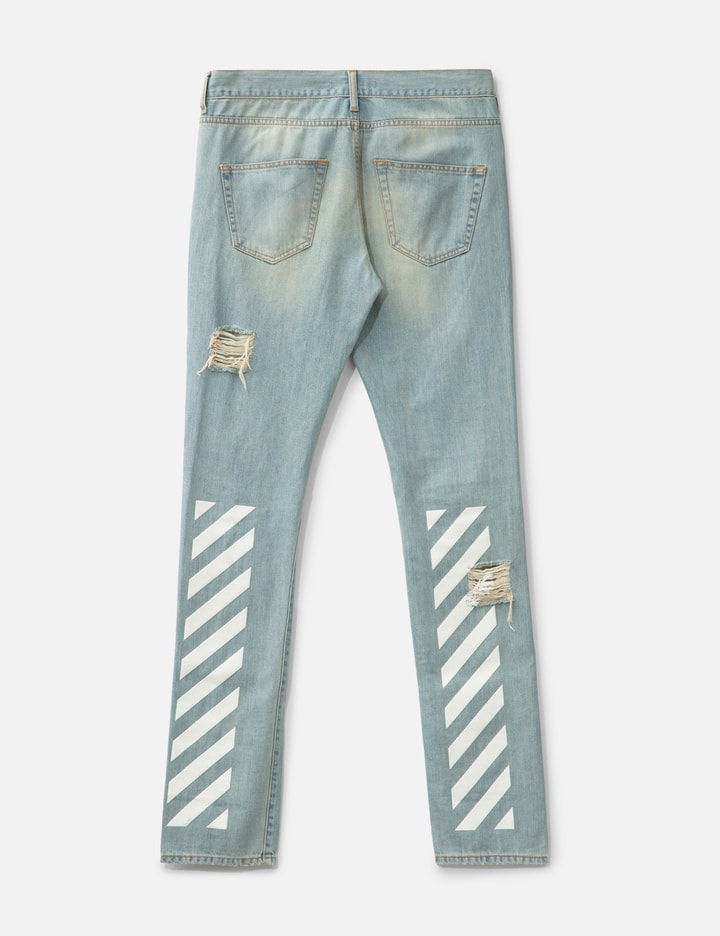 "White" Distressed Slim Jeans Placeholder Image