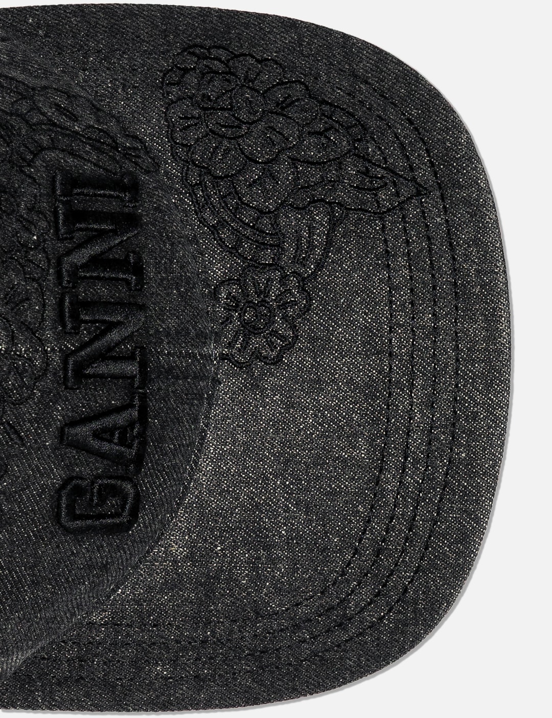 Washed Embroidery Denim Cap view 13