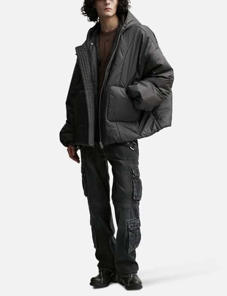 Ultra Fine Nylon Sculptural Puffer Space Grey view 16