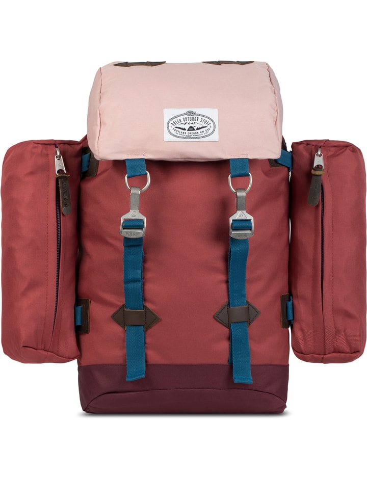 Red/Burgandy/Roase Rucksack With Red Side Bags Placeholder Image