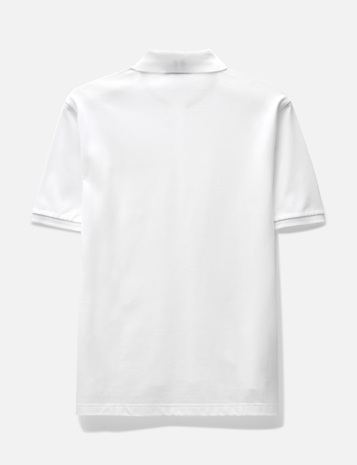 Thom Browne Rwb Trim Jersey Polo Short In White