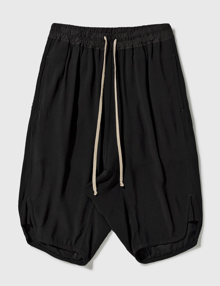 Rick Owens Relaxed Fit Black Shorts Placeholder Image