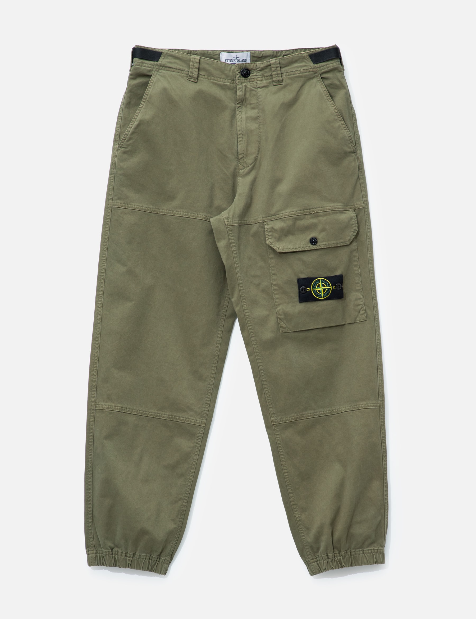 Organic Cotton Stretch Broken Twill 'old' Effect Cargo Trousers view 16