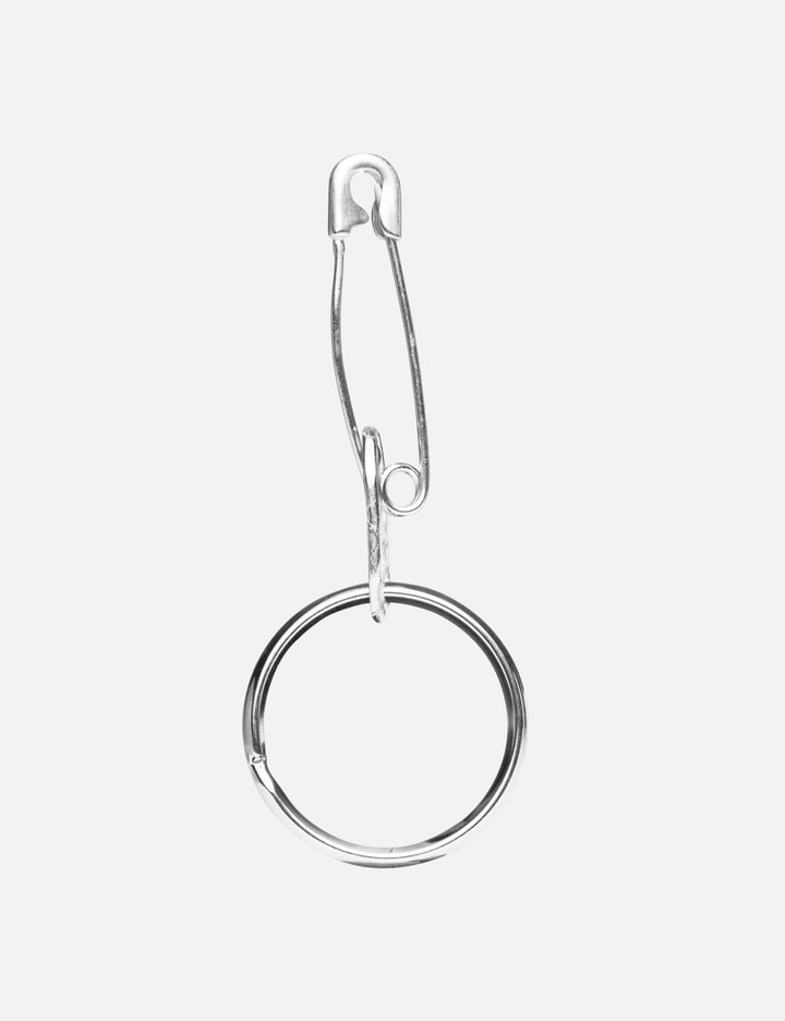 Shop Maison Margiela Safety Pin Earring In Silver