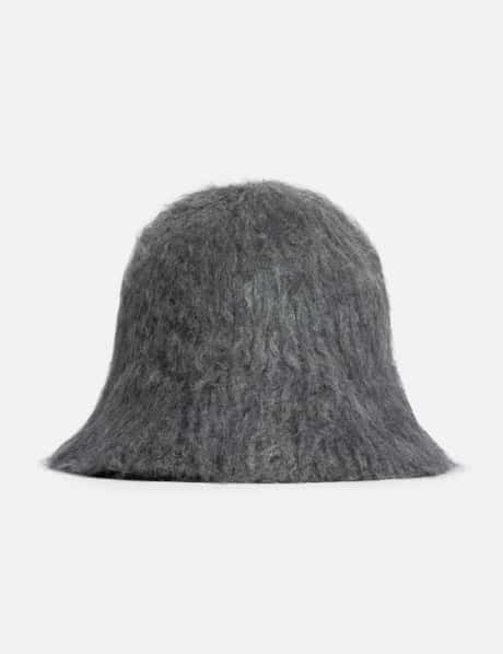 Grey Mohair Ami Bucket Hat view 8