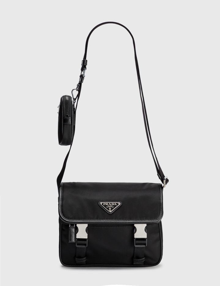Prada - Re-Nylon And Saffiano Leather Shoulder Bag  HBX - Globally Curated  Fashion and Lifestyle by Hypebeast