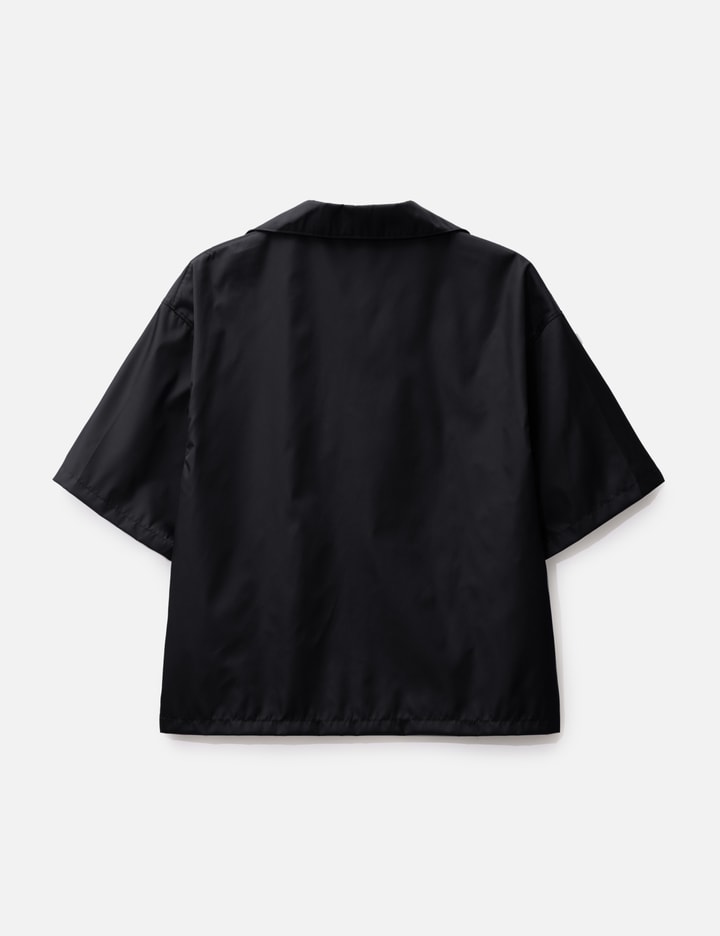 Shop Prada Re-nylon Short Sleeve Shirt In Black
