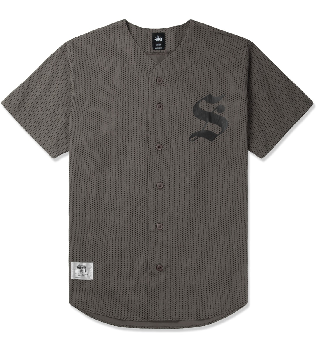 Stüssy - Grey S Baseball Jersey Shirt  HBX - Globally Curated Fashion and  Lifestyle by Hypebeast