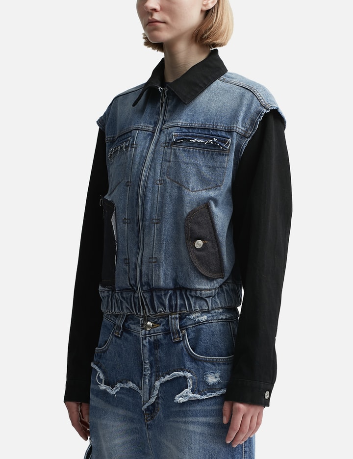 Jamie Coated Denim Bomber Jacket Placeholder Image