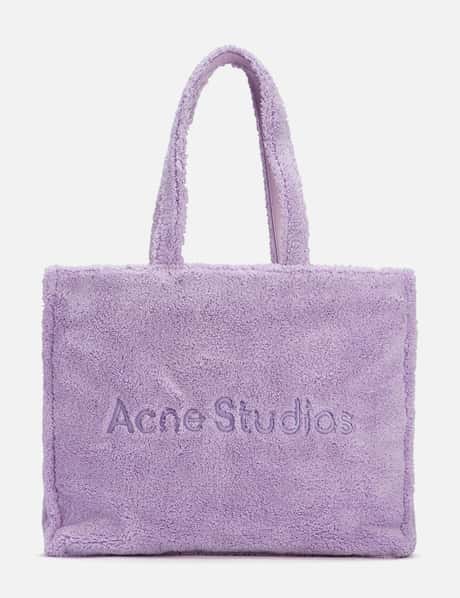 Acne Studios Furry Logo  Shoulder Tote Bag