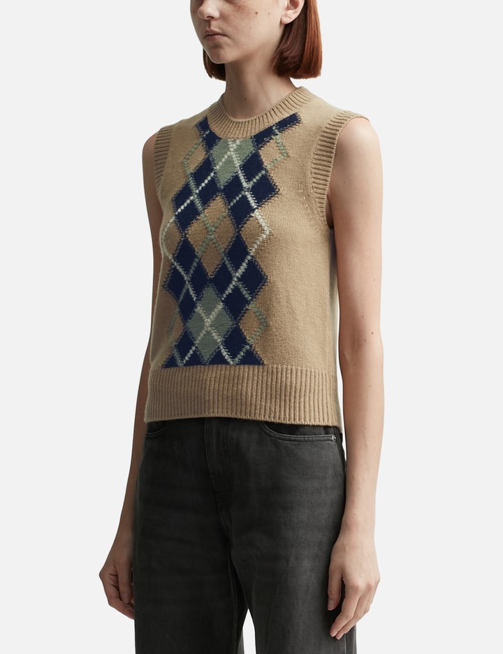 Argyle Sleeveless Sweater Placeholder Image