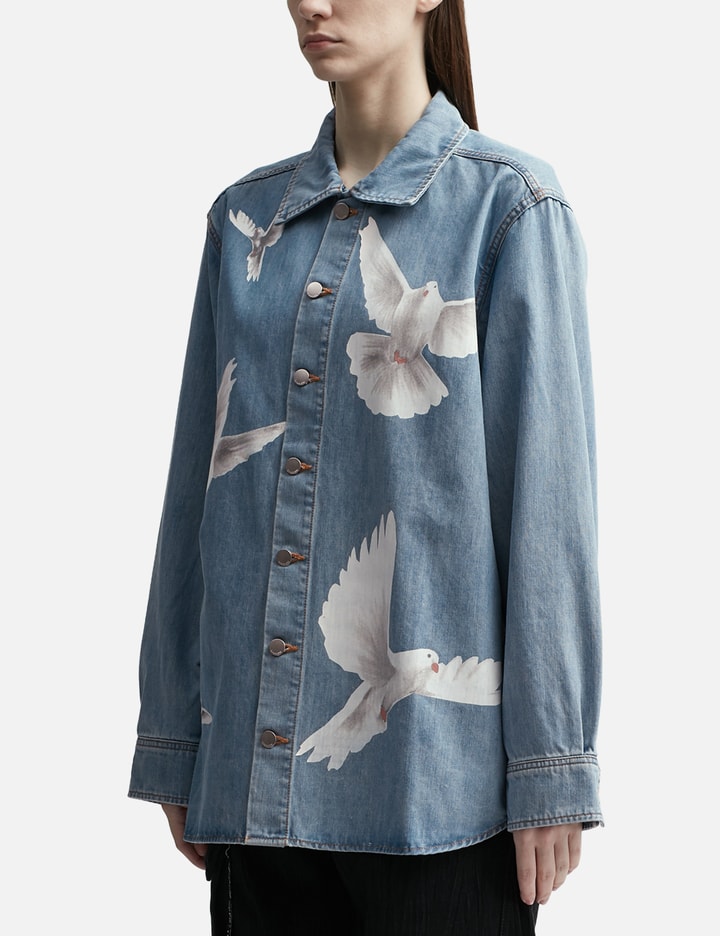 Washed Blue Freedom Birds Overshirt Placeholder Image