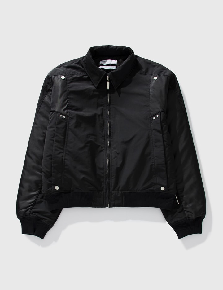 Staff Uniform Quilted Intervein Layered Bomber Jacket Placeholder Image