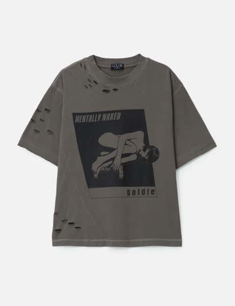 GOLDIE Naked Distressed Washed T-Shirt