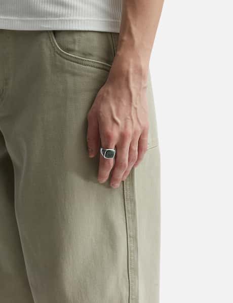TOM WOOD - Cushion Green Marble Ring | HBX - Globally Curated 