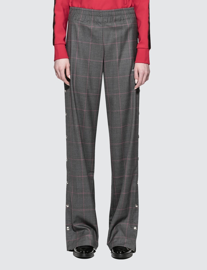 Plaid Wool Button Up Trousers Placeholder Image