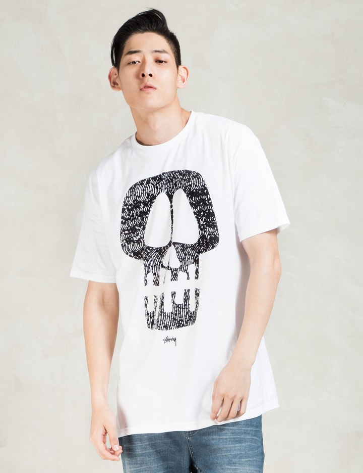 White Static Skull T-Shirt Placeholder Image