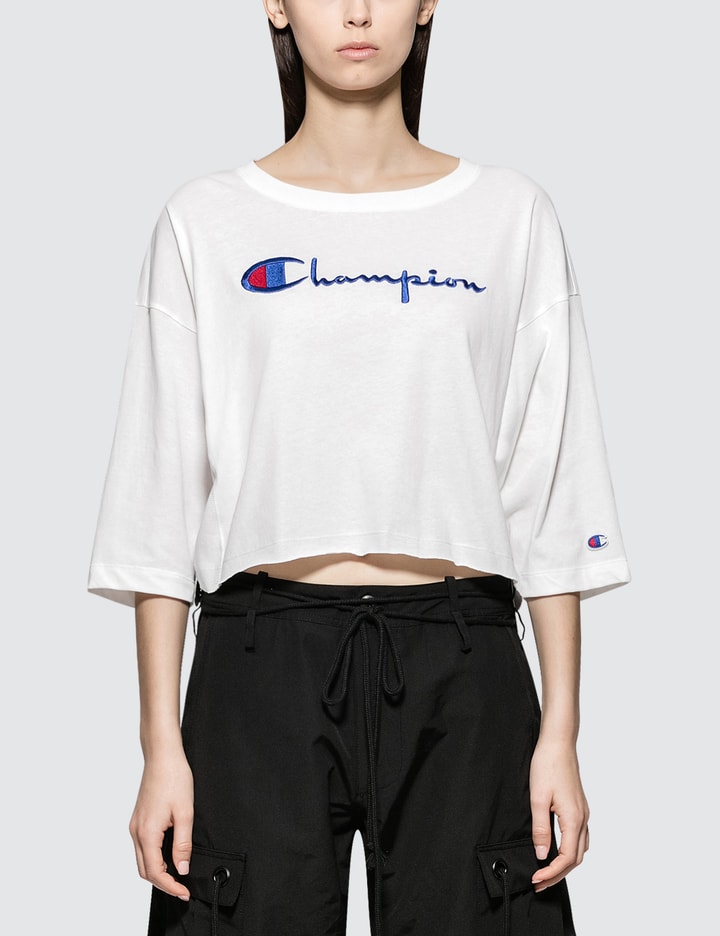 Cropped 3/4 Sleeves T-shirt Placeholder Image